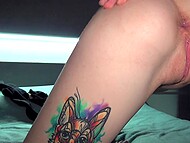 MihaNika69 films her initial anal creampie scene with her step-brother. 9