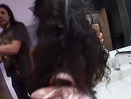 Dollscult takes a risky approach with public upskirt no panties at the mall. 11