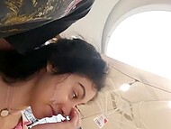 Dollscult takes a risky approach with public upskirt no panties at the mall. 9