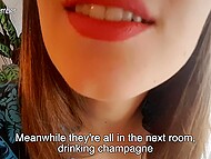 Kinky babe eagerly takes the man's boner with her parents celebrating Christmas in the next room 4