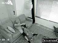 Horny male Zac Wild caught on camera boning his stepsister's pussy 5