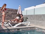 Sultry Stella Vegas entices the pool-boy with passion and copulates with him 9