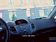 Cute Russian debtor gives the agent unexpected pleasure in the form of sex for the holidays 4