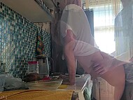 Sweet hussie Estie Kay receives an unexpected anal fuck in the kitchen from her horny stepbro 4