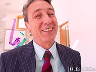 Lana Rhoades fulfills her fantasy with Jules Jordan- fucking an older man 4