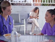 Flighty doctor doesn't forget to copulate with her patient while treating him 7