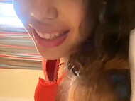 Asian seductress in red lingerie delivers ultimate ecstasy on Valentine’s Day 4