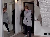 A young waitress receives a generous salary with an unusual rich gentleman for sex 8