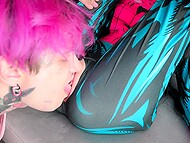 Dirty-minded Spider-girl willingly spreads legs to take her man's boner in porn parody 4