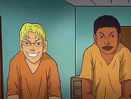 Cartoon dudes destroy MILF twats with their immense black dicks 7