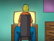 Cartoon dudes destroy MILF twats with their immense black dicks 9