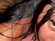 Sultry Spanish chick dances in a sexy way before getting down to blow her man 9