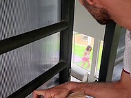 Passionate Italian gal with big butt Mei Cornejo masturbates and meets a delivery guy naked 4