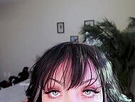 Inked stunner Millie Millz takes off lingerie to tease her wet slit and gives you JOI 4