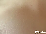 Nude Asian sweetheart skillfully strokes her man's prick and enjoys cunnilingus  11