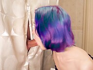 Amateur video showing how a sibling transformed into a romantic blowjob partner 5