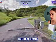 Pervy pig-tailed chick watches amateur couple fucking, and masturbates at home 5