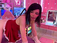 Tranny PuppygirlXO gave up her ass to the horny roommate on Christmas 6