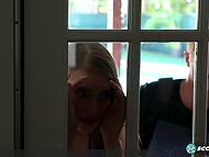 Aroused boyfriend enjoys the way teen whore blows him on the bed 11