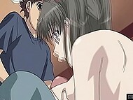 Teen Hentai chick with big hooters lures her classmate on sex in the school water pool  4