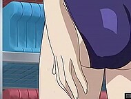 Teen Hentai chick with big hooters lures her classmate on sex in the school water pool  8