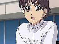 Teen Hentai chick with big hooters lures her classmate on sex in the school water pool  9