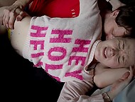 Eager to make babies, stud woke his sexy blonde GF up and thrust his dick into her twat 6