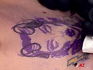 Alt babe Vanessa Skye swallows a cock after choosing a new tattoo for herself 7