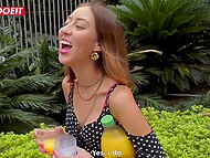 Naive girl from Colombia follows the pickuper and lets him drill her twat 4