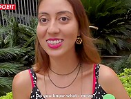 Naive girl from Colombia follows the pickuper and lets him drill her twat 5