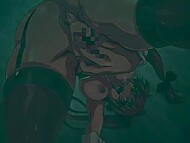 Cartoon chick with enormous breasts desires the sensation of having her twat filled with two cocks and jizz 10