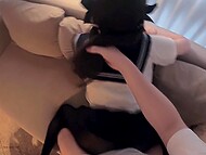 Cute Japanese schoolgirl takes stepbro's dick as soon as she comes back from her studies 11