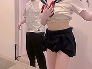 Cute Japanese schoolgirl takes stepbro's dick as soon as she comes back from her studies 4