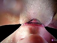NatalieFlowers relishes in licking her creamy pussy, igniting pulsating squirt orgasms 11