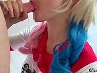 Amateur Harley Quinn has impressive curves and outstanding deepthroat skills 7