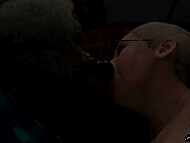 Lecherous church ladies with big asses seduce a pastor while two grandmas blow a BBC in 3D cartoon 9