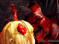 Demon savagely penetrates a fiery temptress in the netherworld 11