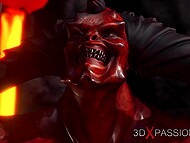 Demon savagely penetrates a fiery temptress in the netherworld 9
