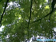 Open-minded Czech girl Anna Rose blows a stranger in the park and gets fucked in the car 4