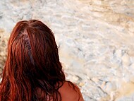 A couple of shameless lovers having a passionate fuck on a public beach 10