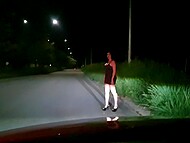 Martina Smith dressed like a whore, provides the pleasure of sex for cash in the stranger's vehicle 4