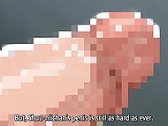 Nasty threesome sex scene with two aroused cartoon girls in the club 5