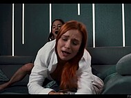 Redhead experiences extraterrestrial intrusion and  rushes to have lesbian sex with her maid 6