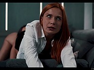 Redhead experiences extraterrestrial intrusion and  rushes to have lesbian sex with her maid 7