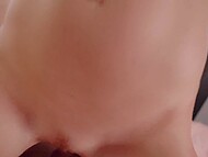 Scarlet Chase savors the first time having her vagina used and filled with jizz by her best friend 7