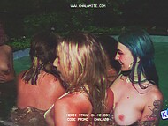 Enjoy steamy French quintet of insatiable lesbians fucking in the club 11