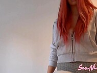 Busy doing the chores ginger MILF gets distracted on fucking her horny stepson 5