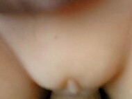 Horny fucker screaming with pleasure as his ejaculation fills a welcoming vagina 9