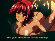 Hot Hentai chick with large breasts enjoys traditional sex in missionary 4