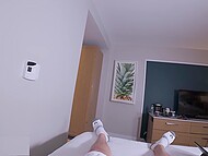 Thelittlejuicer easily navigates as an international student with using her own shaved snatch 6
